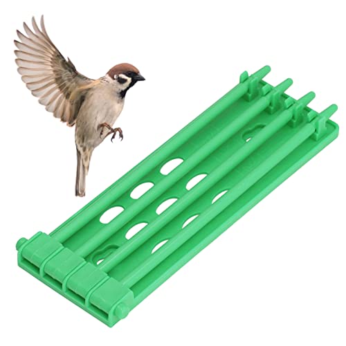 Beufee Pigeon ringss Stands, 4PCS Parrot Leg ringss Holder 4 Column Design Large Capacity Wall Mounted Pigeons Bands Rack Frame (Green)