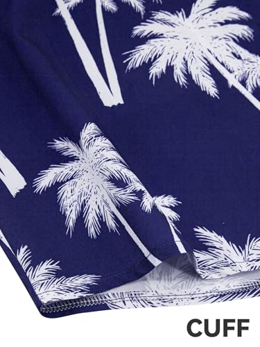Image of Yoimira Hawaiian Shirts for Men, Print Mens Casual Short Sleeve Button Down Shirts Floral Aloha Beach Shirt