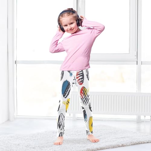 Toddler Girls Leggings Printed Yoga Pants Leggings Sport Pattern with Balls for Kids4