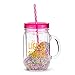 Fun Mason Jar Plastic Cups: Large Break Resistant, BPA Free To-Go Mug with Lid and Handle - Perfect as Party Cups, Kids Travel Cups, Wedding Party Cups (Life is Sweet, Single)