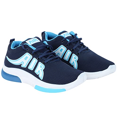 Aedee Boy's Running Shoes | Lace up, Lightweight, Casual Shoes for Sports, Ideal for Parks, Outdoor, Walking & All Day Casual Wear(ADE-SR01_Blue)