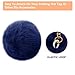 10 Pack Imitation Rabbit Fur Ball Keychains Pendant with Metal Keyring,WINCUR Cute and Stylish Furry Key Holders with Personalization,Women and Fashion Lovers(Navy Blue)