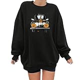 Yowablo Sudadera para mujer Sun manga larga superior suéter blusa casual impresión blusa para mujer camisas para mujer tendencia a la venta, El negro #2,...