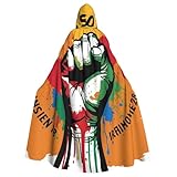 EVSvcxz Black History Month Umhang mit Kapuze, Unisex, Erwachsene, für Halloween, Cosplay, Kostüm, 147 cm Länge, Hexe, Vampir, Robe