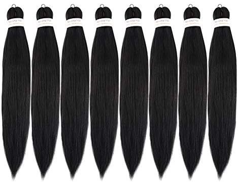 Pre-Stretched Braiding Hair Omber 26"-8 Packs Long Itch Free Hot Water Setting Synthetic Fiber Crochet Braiding Hair Extension (26"T530)