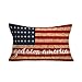 Xihomeli Fundas de almohada de lino de algodón de 30,5 x 50,8 cm, con cita inspiradora de Dios Bless América, funda de cojín patriótico, 4 de julio, Día de la Independencia de Estados Unidos