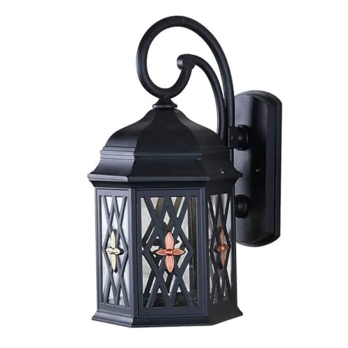 Applique murale extérieure haute de 14,9" luminaire en verre transparent