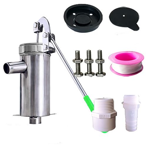 Hand Pressure Well Pump, Stainless Steel Suction Pump, 10M Suction Range, Pitcher Pump for Well Water Suction Pump Groundwater for Home Garden Yard