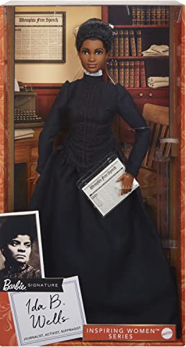 Barbie Inspiring Women Doll, Ida B. Wells Collectible With Blue Dress And Newspaper Accessory #TOP5