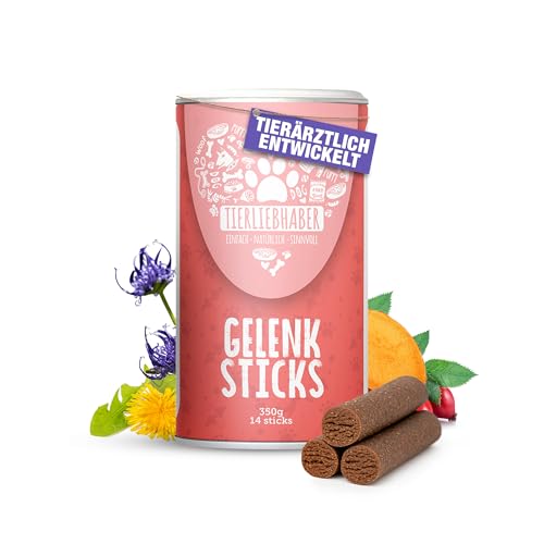 TIERLIEBHABER – Gelenk Sticks 350 g Grünlippmuschel Hund & Teufelskralle Hund – Unterstützt Bewegungsapparat & Gelenke – Kollagen, MSM & natürliche Nährstoffe – Gelenkfit Ergänzung – Dog Snacks