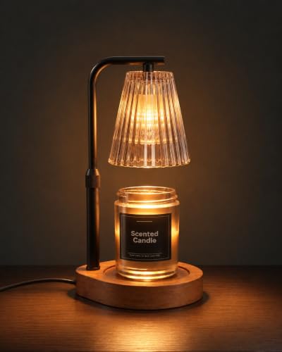 Cozmara Candle Warmer Lamp with Glass Shade