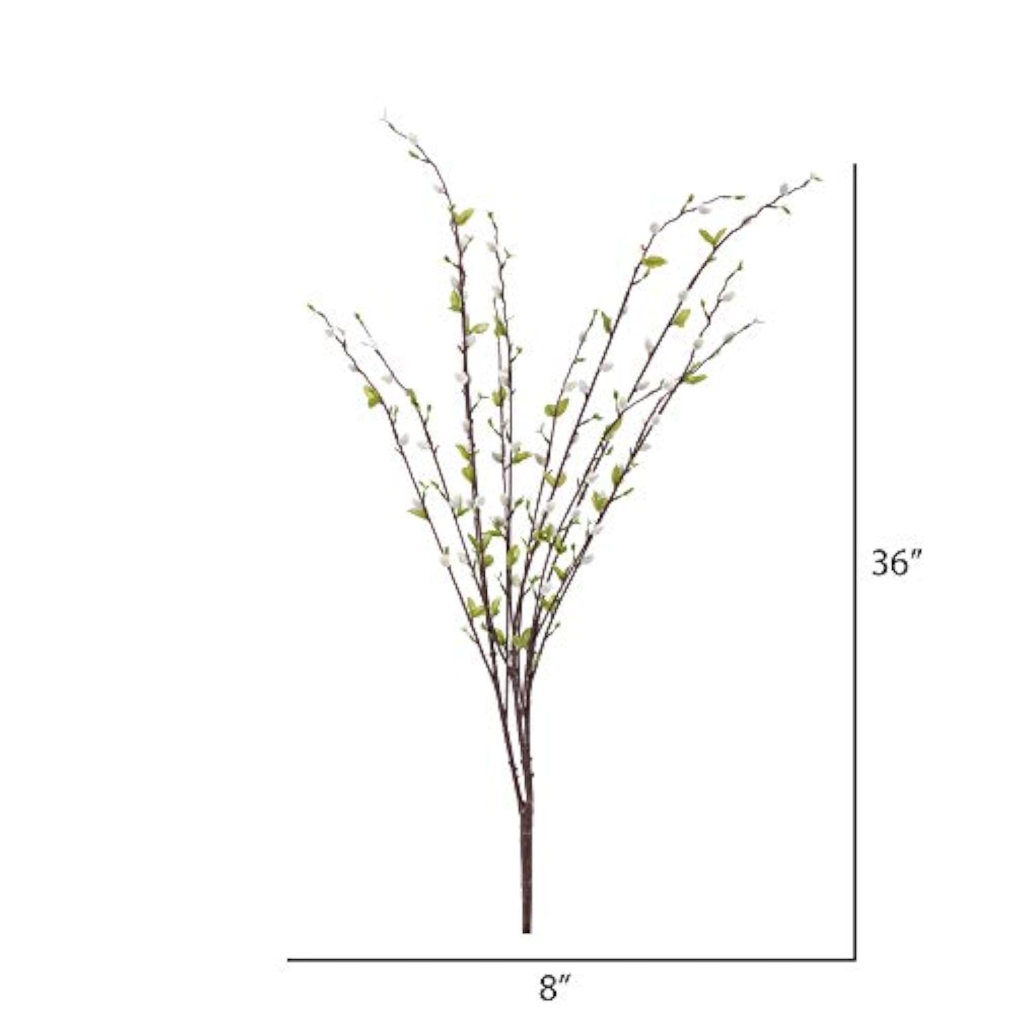 Artificial Flowers Grey Willow Shrub, 36"