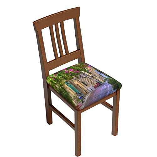 Bafafa Spring Garden Printed Square Cushion Cover Chair Slipcovers Dining Room Chair Seat Cushion Covers Chair Protector For Kitchen Office Two Pieces #TOP30