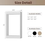 ROOMTEC 25.5" Double Hanging Closet Unit, Modular Closet System with Hanging Rod, Wardrobe Organizer for Bedroom or Walk-in Closet, Wall Mounted, Customizable Clothes Storage Unit, White - Image 2