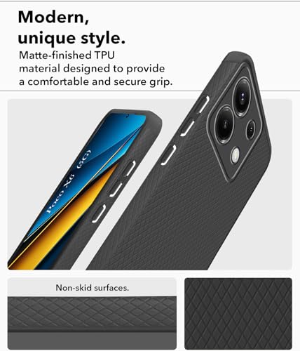 Image of Jkobi Back Cover Case for Poco X6 5G (Liquid Silicone | Side Grip | Camera Protection)