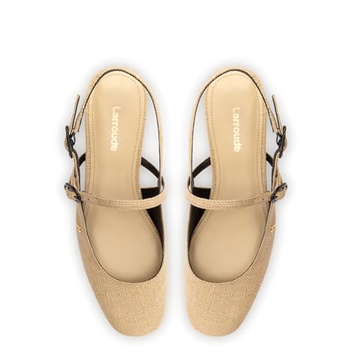 Georgina Pump In Beige Raffia And Black Trimming3