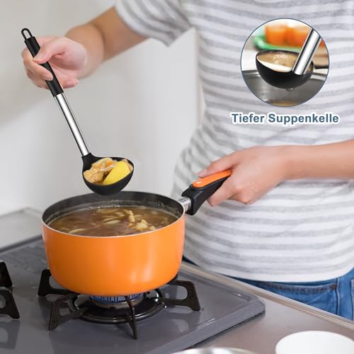 Louche à soupe silicone résistante à la chaleur grand format - 6