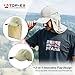 TOP-EX Mens Summer Baseball Cap with Neck Shade - Waterproof Sun Hat with Neck Flap Cover, UV SPF Protection Caps for Fishing Safari Outdoor Hiking, Beige L XL X-Large Extra Large Big Head Oversize