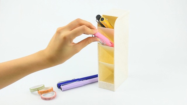 Boîte école Organiseur Bureau Bois Avec Tiroir - Rangement Crayons Fournitures école Rangement Bureau