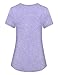 Active Wear Women's Tops Plain Short Sleeve O Neck Roomy Comfort Basic Athletic Workout T Shirt Loose Fit Modest Female Gym Plus Size Clothing Maternity Yoga Tunic Purple 2XL