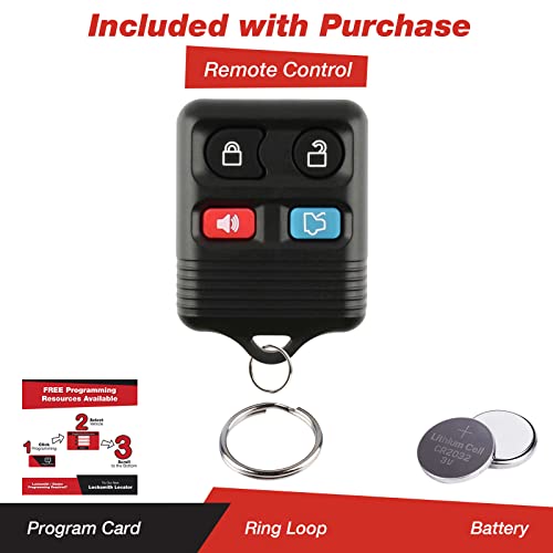 Keylessoption Replacement Keyless Entry Remote Control Car Key Fob - Black #TOP1