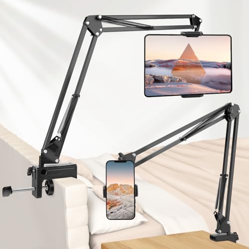 JOILCAN Tablet Stand for Bed, 360° Rotatable Holder, Flexible Aluminium Arm