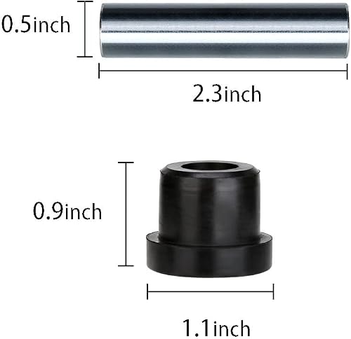 Golf Cart Rear Leaf Spring Bushings & Sleeves Kit For Ezgo Txt/Medalist (94+) Gas/Electric, Club Car Ds 1992-Up, Include 8 Bushings 4 Metal Spacers #TOP4