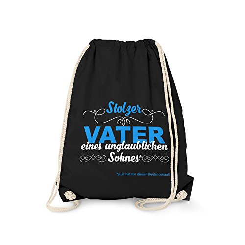 Sacca - orgoglioso padre di un figlio incredibile Divertente zaino con scritta come festa del papà regalo di compleanno per taglia unica Unico da palestra nero
