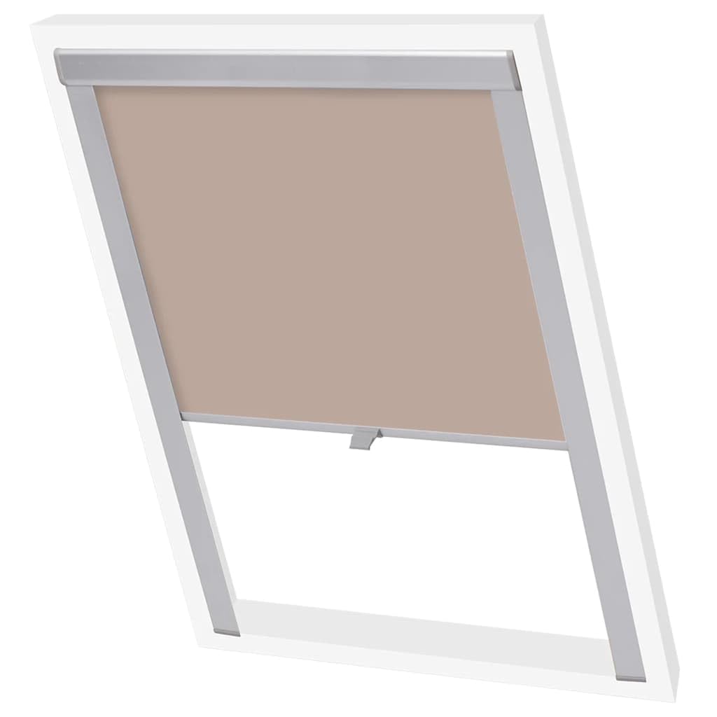 Store enrouleur occultant beige 50,2 x 78 cm, à fixation Klemmfix, sans perçage, revêtement en aluminium, mécanisme de traction, 100 % polyester, pour chambre à coucher, bureau, chambre