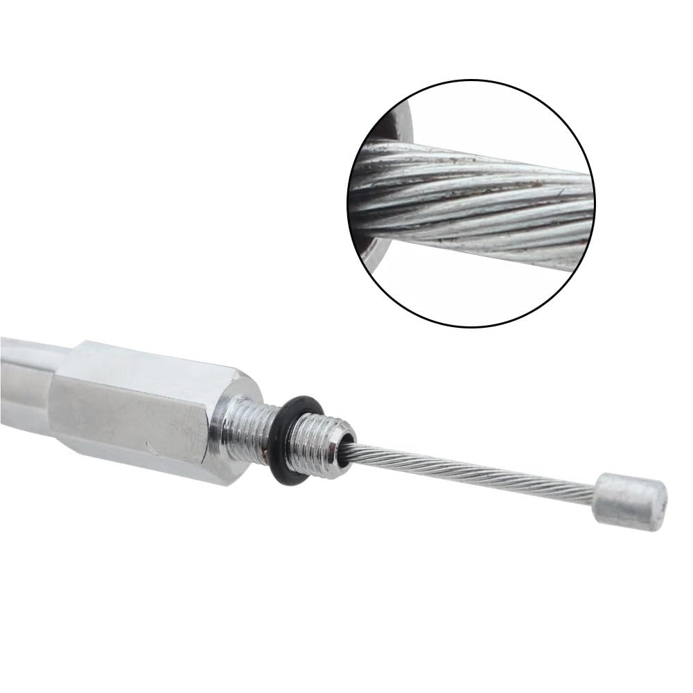 Cable de embrague trenzado plateado para motocicleta, Control manual acero Wolfram para Sportster 1200 XL1200C XL1200V, 160CM/ 63 pulgadas