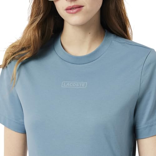 Lacoste Women's Crew Neck Short Sleeve Regular Fit Branding T-Shirt2