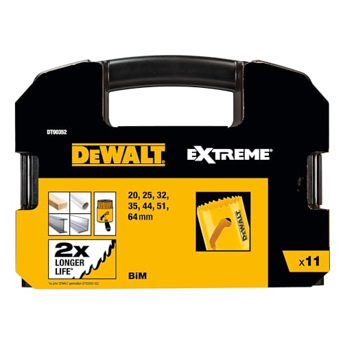 DeWalt 11 Piece BIM Extreme Electrians Holesaw Set