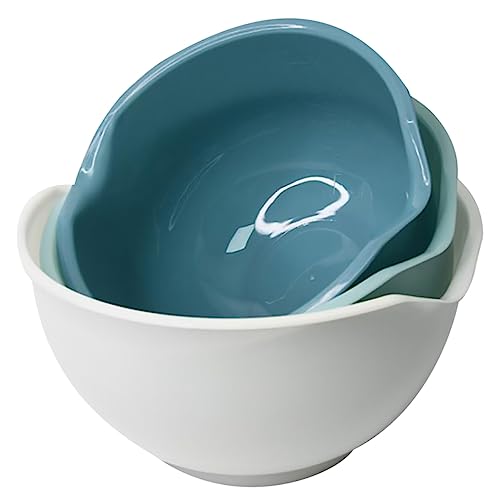 Cabilock 3pezzi Ciotole Plastiche Multifunzionali Per Insalata e Verdure Contenitori Multuso e Salvaspazio Scodelle Resistenti Per Frutta Uso Domestico e Ristorazione