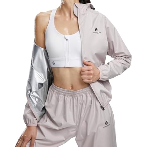 HOTSUIT Sauna Suit for Women Weight Loss Machine Washable Sweat Sauna Jacket Pants Anti Rip Sweat Suit for Gym Workout Cover