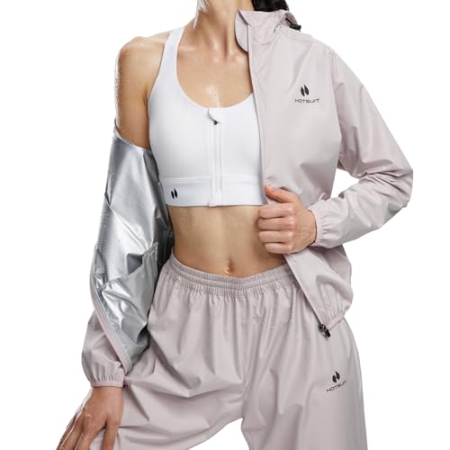 HOTSUIT Sauna Suit Women Machine Washable Sweat Sauna Jacket Pants Anti Rip Sweat Suits for Gym Workout