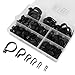 200PCS Nylon Clip Black Nylon Cable Fasteners with Storage Box Effective Wire Organization Tool Nylon Cable Clamps