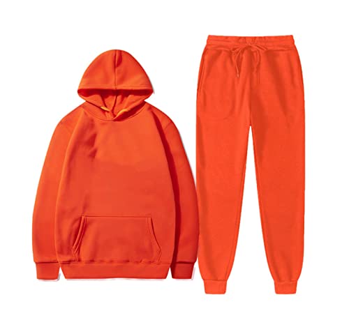 Survêtement chaud mixte ensemble sweat à capuche et pantalon de jogging Orange 33 M