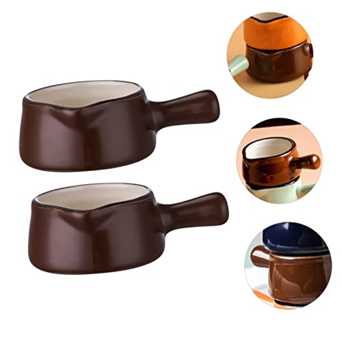 Cabilock 2Pcs Tea Dip Plate Snack Onion Dish Flatware Coffee Milk Bowl Warmer Kitchen Creamers For Butter Multifunctional Delicate Pot Espresso Spout Side Soy Jam Condiment Style Urn #TOP7