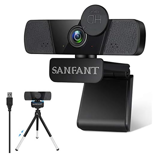 Webcam 1080P HD Streaming Web Camera with Dual Microphone & Privacy Cover, 110-Degree Wide Angle, USB Plug and Play, for Computer/PC/Mac Laptop/Desktop, Zoom Skype FaceTime Teams