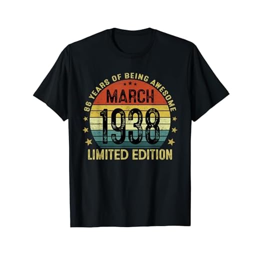 Marzo 1938 Regalo 86 Años Cumpleaños Hombre Nacido En 1938 Camiseta