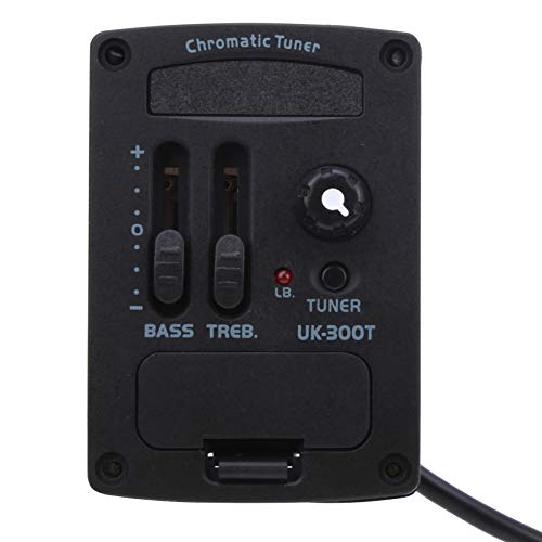 Ukulele 2 Band Equalizer, 2-Band Preamp Amplifier for Ukulele, Mic Input, Portable Music Accessories for Home, Studio, or Live Performances