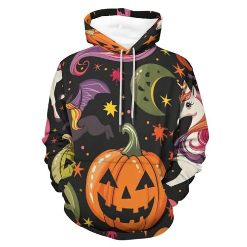 Sweat d'Halloween Citrouille Licorne : Cadeau Original Hoodie Taille S