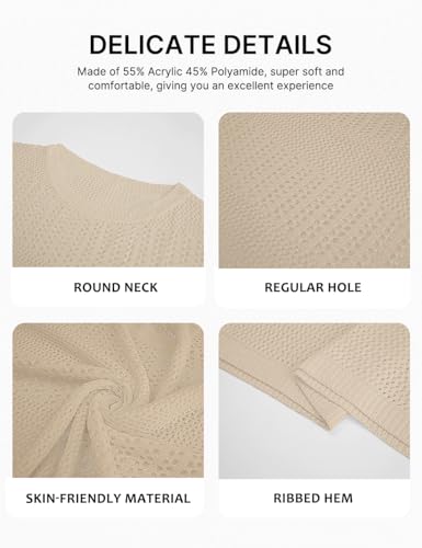 Hauts en crochet pour femmes avec manches courtes légères - 4