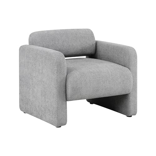 Sillón moderno plegable de peluche gris miniatura 1