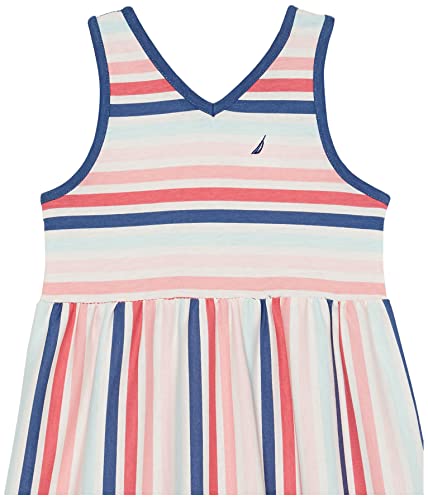Nautica Girls' Short Sleeve Jersey Tee Dress With Elastic Cinched Waist, Fun Designs & Colors, Eggnog, 8-10 #TOP2