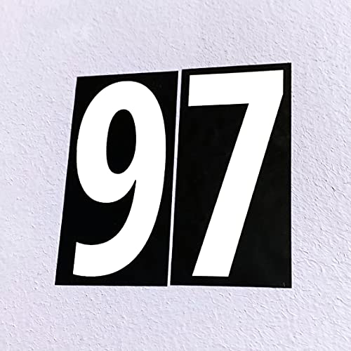 200 Pieces, 3" - Vinyl Number Stickers, Waterproof Stick On Numbers - White Numbers #TOP6