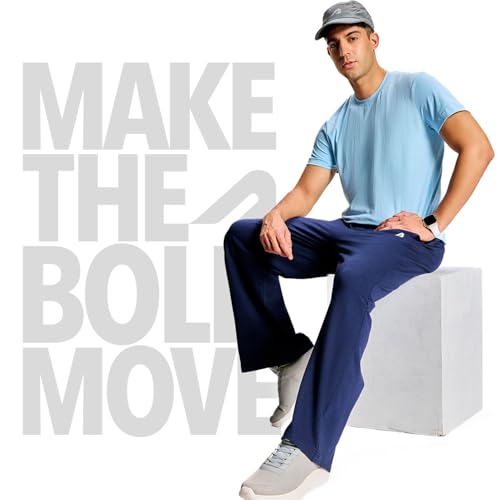 Image of Boldfit Track Pants for Man Wide Leg Baggy Track Pants Cotton Blend Baggy Trackpants for Men Korean Wide Leg Pants for Men Lower for Man Casual Trousers & Lounge Joggers with Pockets