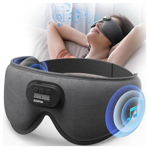 RENPHO EyeSnooze Sleep Mask - Ultra Soft HD Bluetooth Sleep Eye Mask with Headphones, 3D Blackout Sleeping Mask for Side Sleepers/Men, Comfort Night Eye Mask, Birthday Gifts