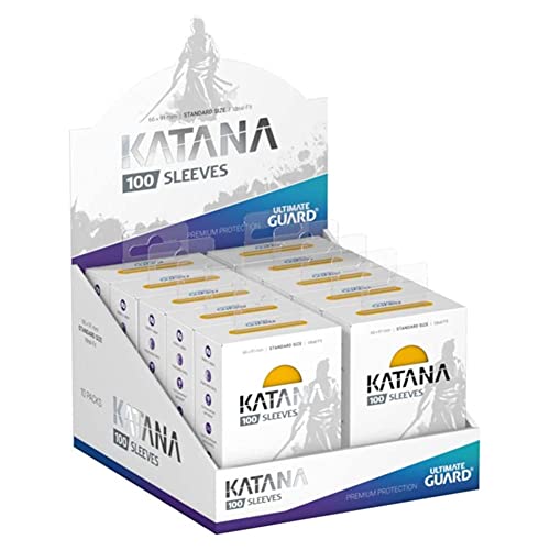 Protège-cartes Katana Sleeves Ultimate Guard jaunes au format standard pour jeu de cartes