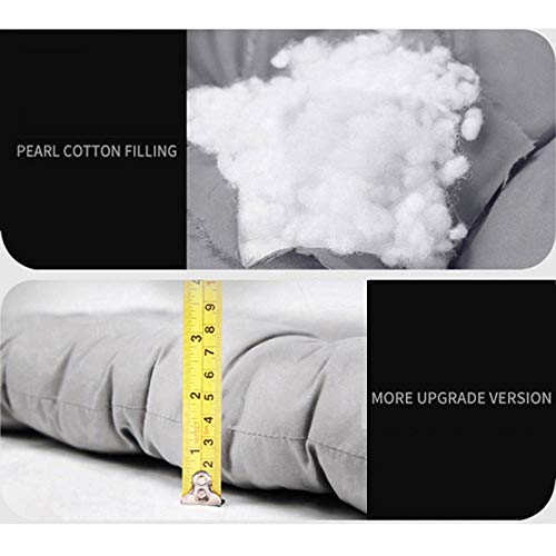 Fauteuil inclinable pliant de jardin gris avec coussin coton